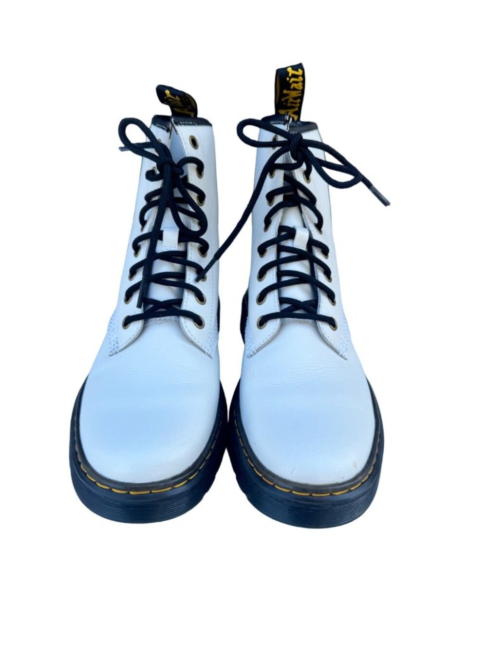 Dr. Martens Zavala Boots White Unisex Size 8 Men 9 Women EU 41 Lace Up Combat - Picture 2 of 10